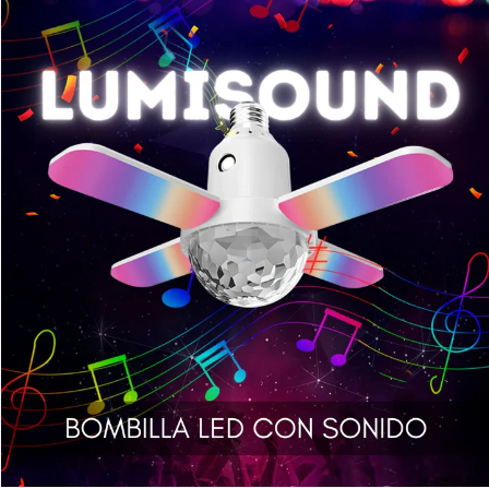 Bombilla LED de Colores Con Sonido Lumis - QuadShine