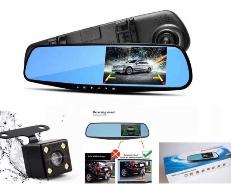 Espejo Retrovisor Doble Camara Dvr