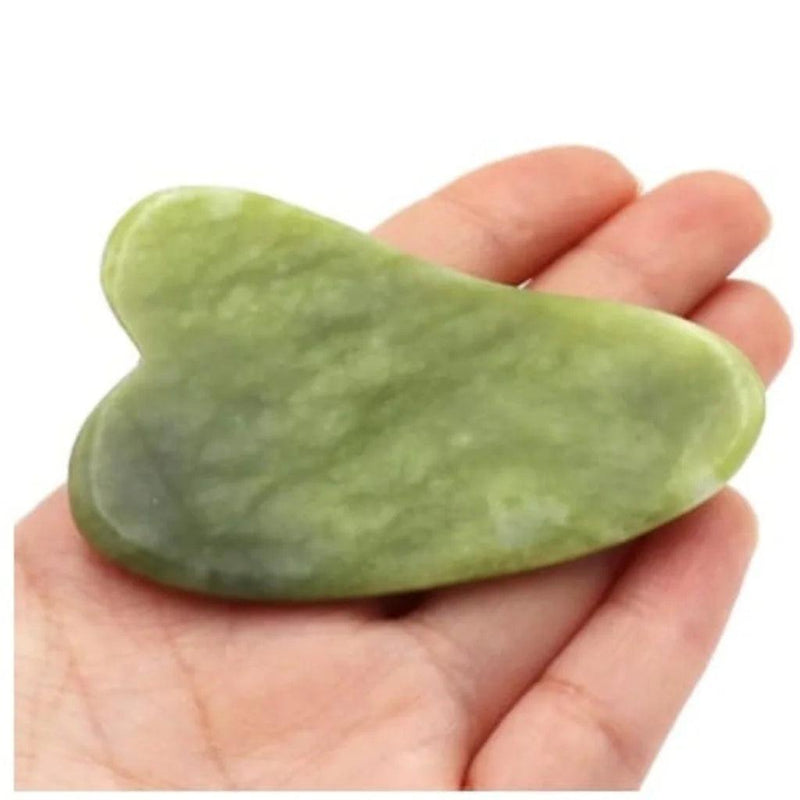 Rodillo de Piedra de Jade - Antirugas, Masaje Facial - Jade Revive Pro.