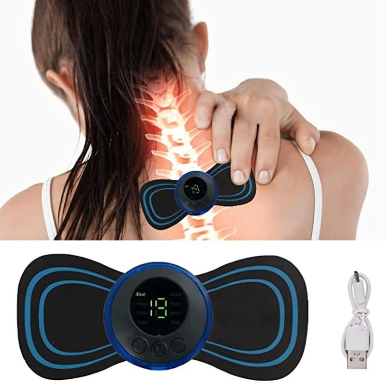 Mini Masajeador Eléctrico Portátil - Estimulador de Cuello EMS para Alivio de Dolores Musculares - BodySoothe Pro