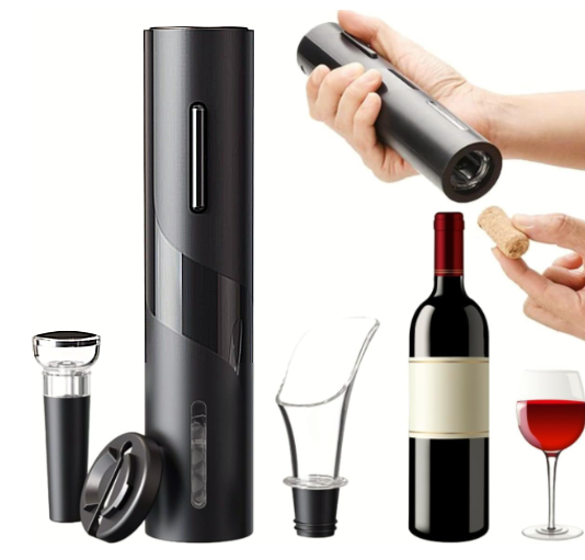 Kit de Abridor de Vino Eléctrico con Accesorios - Vino Voyage Kit