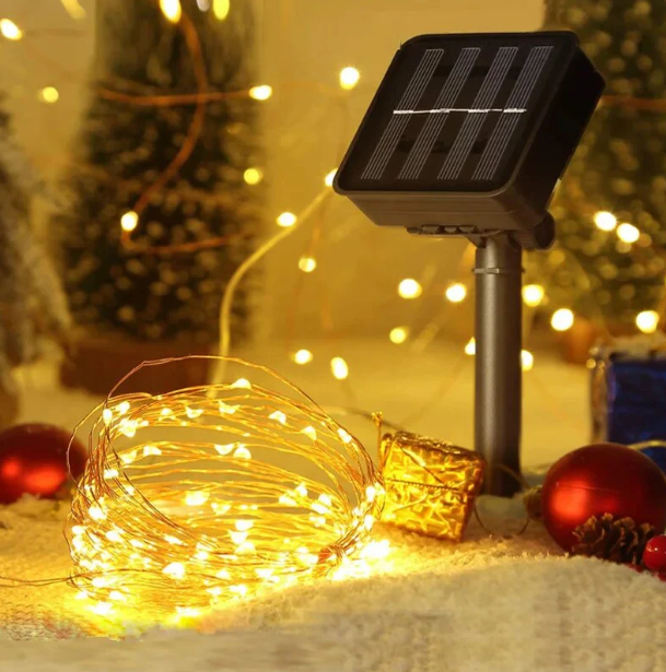 Instalacion Alambre De Luz 200 Led Solar - NavidadPlus